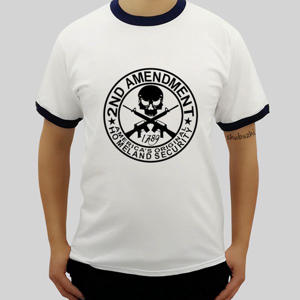 

brand tshirts mens fashion tee 2nd amendment gun vinyl summer male raglan sleeve t-shirt euro size