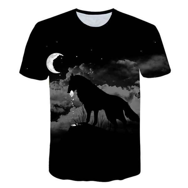 

wolf animal cool wolf male 3d print shirts harajuku harajuku plus size men clothing