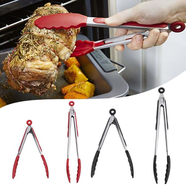 

mats & pads tongs set kitchen anti-slip cooking tool silicone + stainless steel non-stick