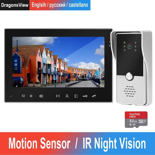 

video door phones wired phone intercom for home 7 inch indoor monitor outdoor doorbell camera support motion sensor