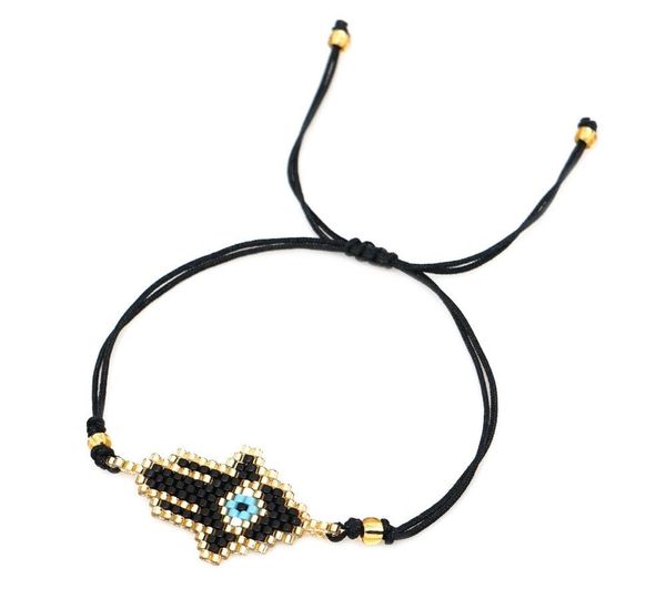 

go2boho bracelets for women miyuki lucky evil eye bracelet turkish eye jewelry men pulseras mujer moda 2019 hamsa hand002, Golden;silver