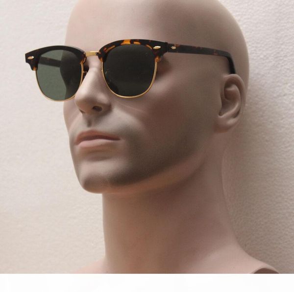 

drop shipping ,the iconic durable acetate plank frame metal rims,g15 glass lens,51mm flash colorful mirror leisure holiday rock sunglasses, White;black