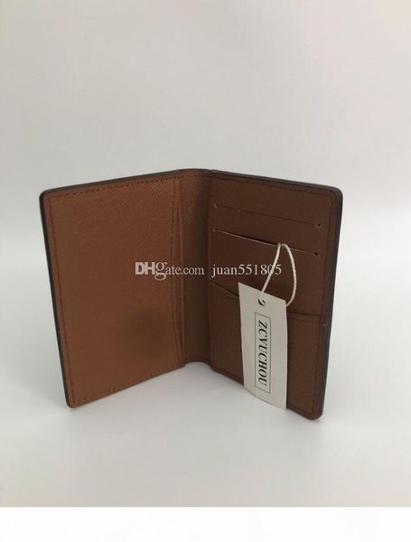 

pocket organiser new famous fashion designer leather credit card holder classic purli folded notes and receipts bag wallet purs, Brown;gray