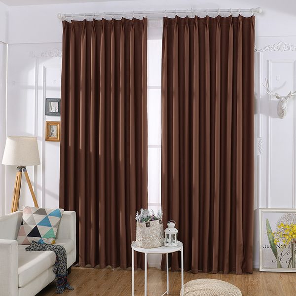 

curtain & drapes solid color blackout fabric hight shading window curtains room for kitchen bedroom finished decor home living