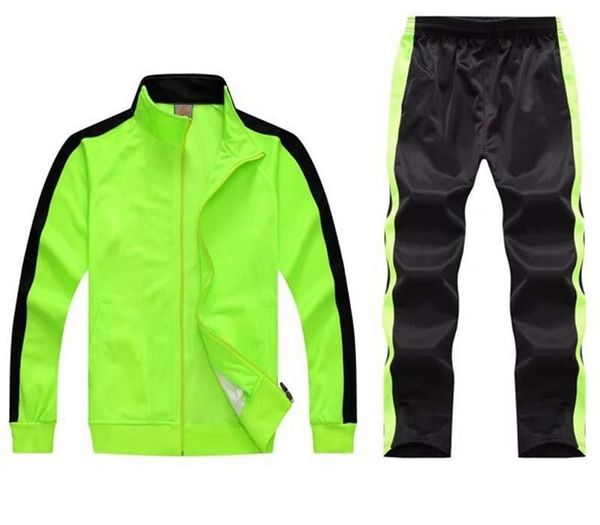 

mens set 2 pcs sweatsuits tracksuit men team track suit track jacket sweatpants joggers men tracksuits sport suits jogging set t200615, Gray