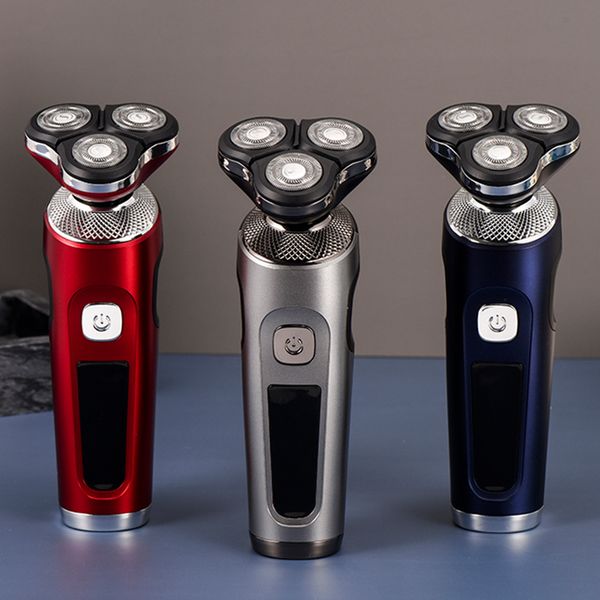 

led tondeuse shaver three blade floating shaver various effects men electric shaver fast charging led intelligent mini waterproof