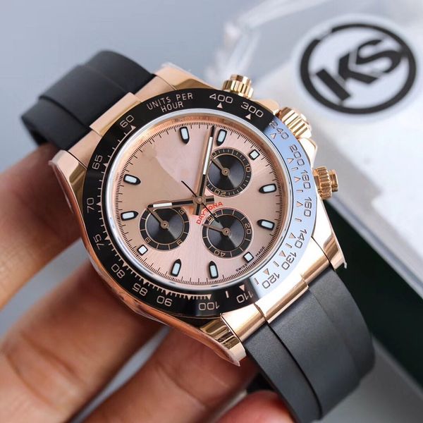 

ks mens watch montre de luxe 40mm automatic 7750 movement men watches reloj de lujo relojes de lujo para hombre watches v2, Slivery;brown