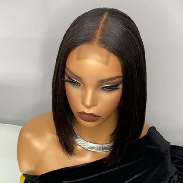 

remy human hair wigs 13x4 lace front human hair wigs pre plucked short bob wig straight lace front wig for black women 150%