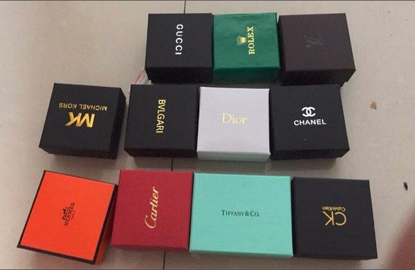 

new arrival rings necklace earrings boxes packaging box jewelry packaging small square box small gift box wholesale, Black;white
