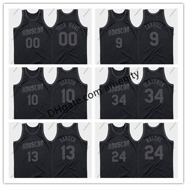 

custom houston rockets 9 carroll 10 gordon 13 harden 0 westbrook basketball jerseys demarre james russell eric black tonal jersey20