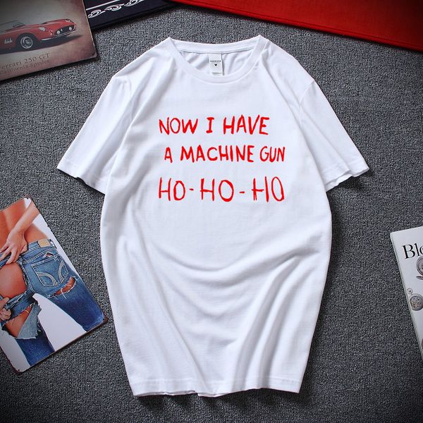 

now i have a machine gun t shirt die hard ho bruce willis john mcclane movie tee premium cotton short sleeves t-shirt