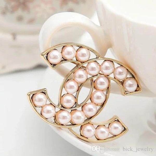 

fashion crystal lady designer brooches wedding letter brooch bride zircon dress decoration luxury brooches female accessories, Black