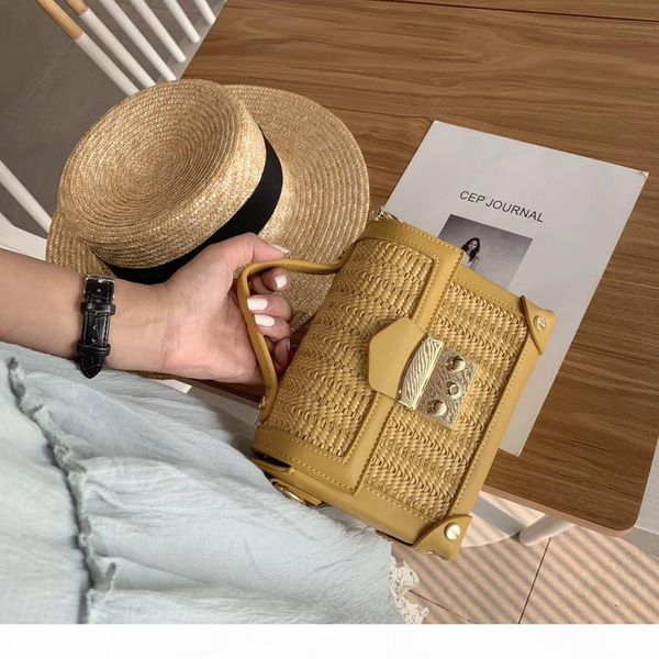 

new brand women handbag luxury pu leather bag fashion straw bread bags designer flap crossbody bags shoulder messenger bag handbags