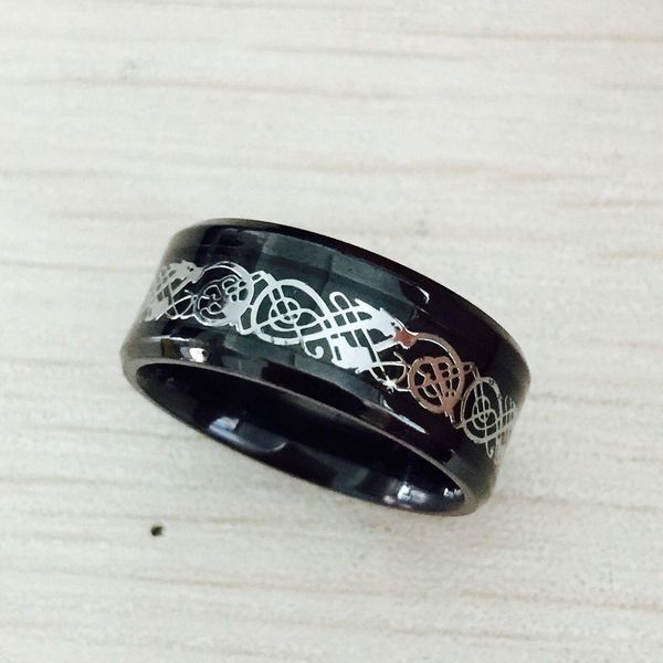 

men 316l tungsten steel black dragon ring dragon power the lord of the ring christmas party rings for women men couple sets ing, Slivery;golden