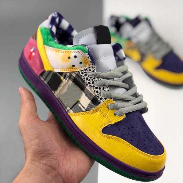 

new arrival what the dunk sb low mens womens running shoes lemon wash skateboard sports sneakers trainers des chaussures zapatos