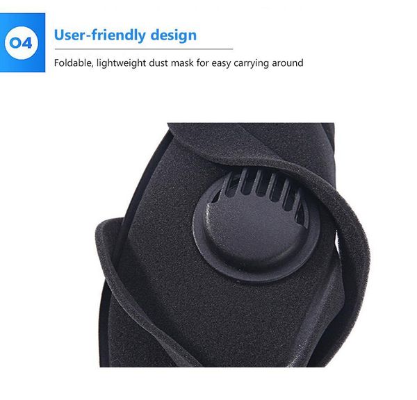 

protective with mask face black masks breathing anti-dust recycle pm2.5 valve reusable valve washable mask mask njxsi bwkf