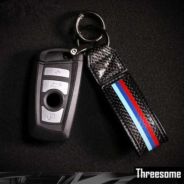 

srxtzm carbon fiber car key fob holder keyring auto keychain for m sport e90 e60 f30 w204 w211 gla glk mustang 1pcs, Silver