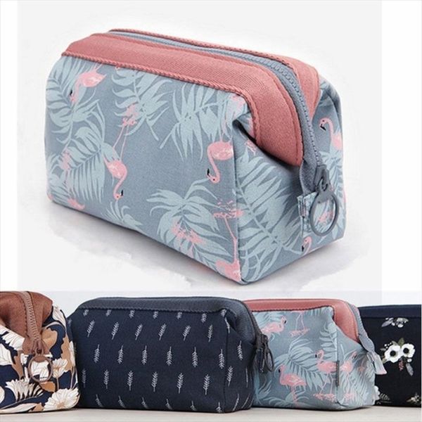 

fashion flamingo ladies make up bag casual large capacity case cosmetic travel girls women handbag multifunction waterproof box