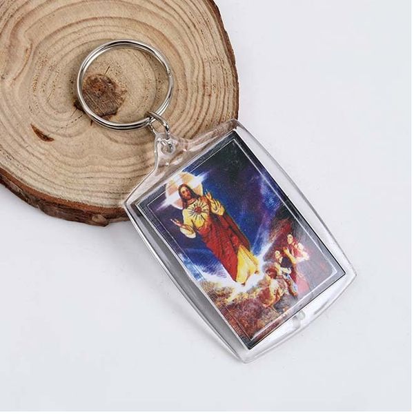 

печать keychain квадратного пустого акрилового брелока, Silver