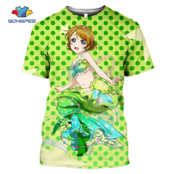 

3d anime girl love live summer idol girl men pullover 3d print shirts plus size graphic comics men clothing