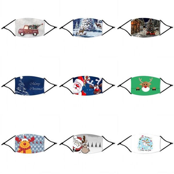 

fashion kids santa claus christmas masks xmas party face masks anti dust mouth cover washable reusable with filter party masks fy4247