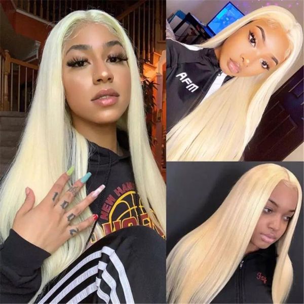 

lace wigs jaymay 613 frontal wig 180 density 13x6 front blonde t part transparent pre plucked straight, Black;brown