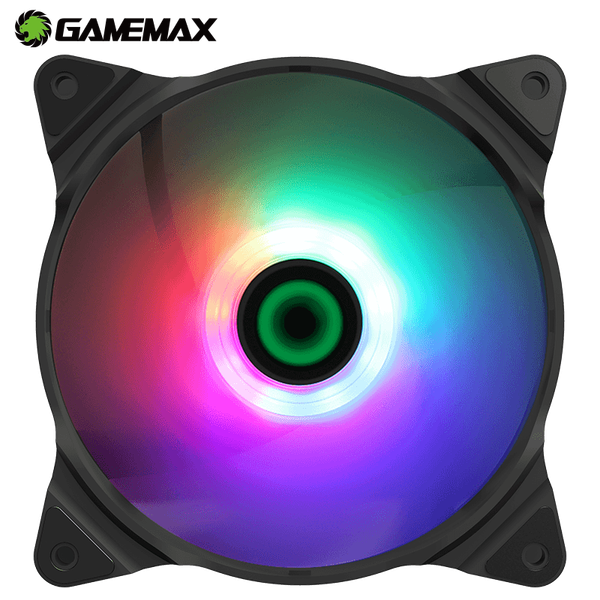 

gamemax rainbow-c2 rgb pc case fans 120mm argb 5v addressable led aura sync silent fan designed computer cooler cooling rgb fans
