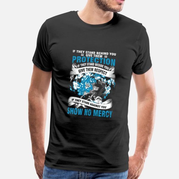 

one piece if they stand behind protect them te t shirt men character 100% cotton euro size s-3xl male sunlight building spring autumn, White;black