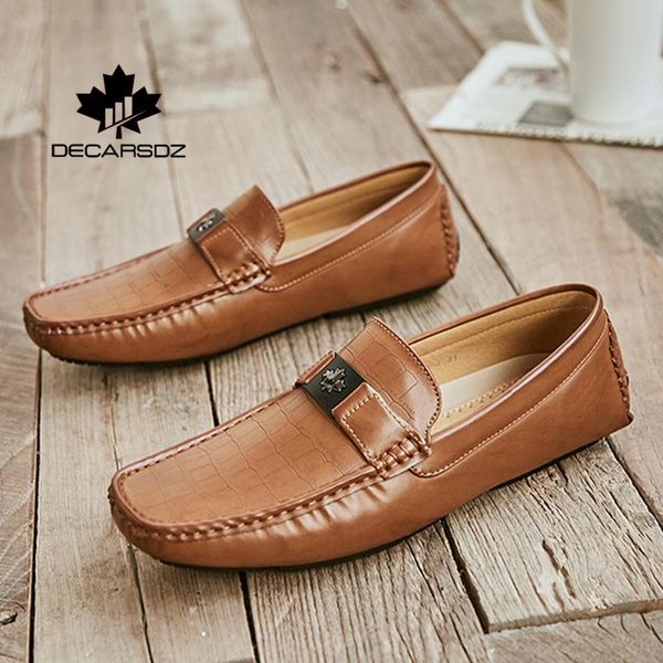 

loafers shoes for men 2020 autumn fashion design slip-on men casual shoes brand leather men's flats footwear comfy, Black