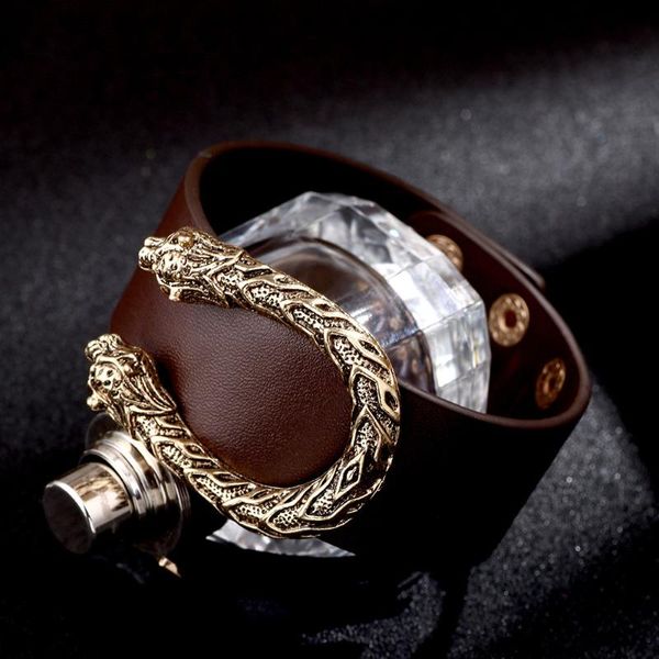 

europe the big leather bracelet simple all-match u word wide fashion charm bracelet for women 2020 new hand jewelry gifts, Black