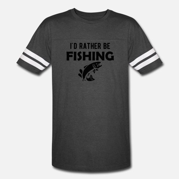 

fishing i'd rather be fishing b t shirt men designs 100% cotton s-3xl letter anti-wrinkle authentic spring kawaii shirt, White;black