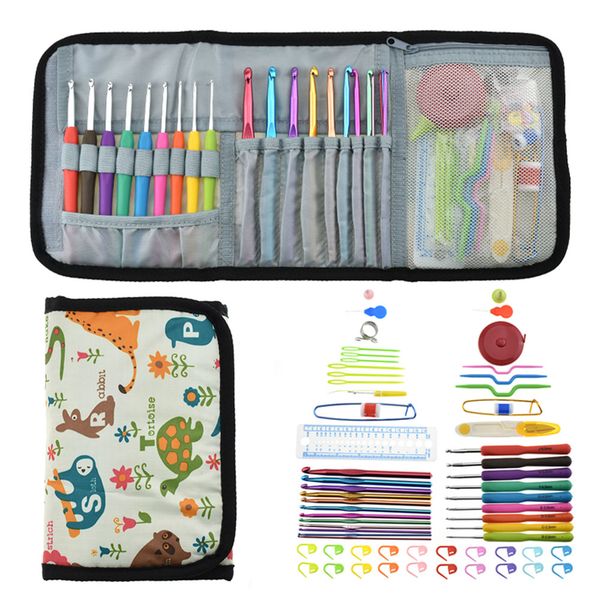 

soft grip handles crochet hooks set sewing tools portable diy sweater knitting