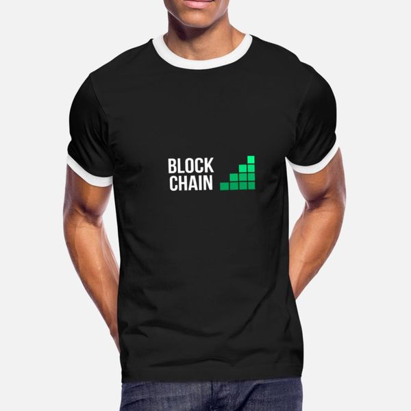 

blockchain t shirt men personalized short sleeve crew neck gents interesting building summer unique shirt