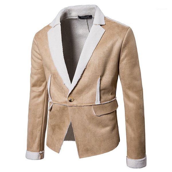 

blazers long sleeve lapel neck single button mens winter casual male clothing thick mens designer, White;black