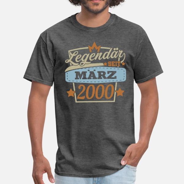 

birthday 2000 march legendary t shirt men customize tee shirt s-3xl family cute fashion spring original shirt