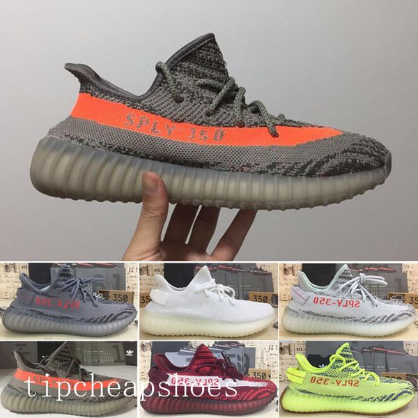 

2019 новый мужчины женщины кроссовки статическая черный bred крем белый сезам kanye west v2 спорт кроссовки eur 36-46 bb-6q, Black