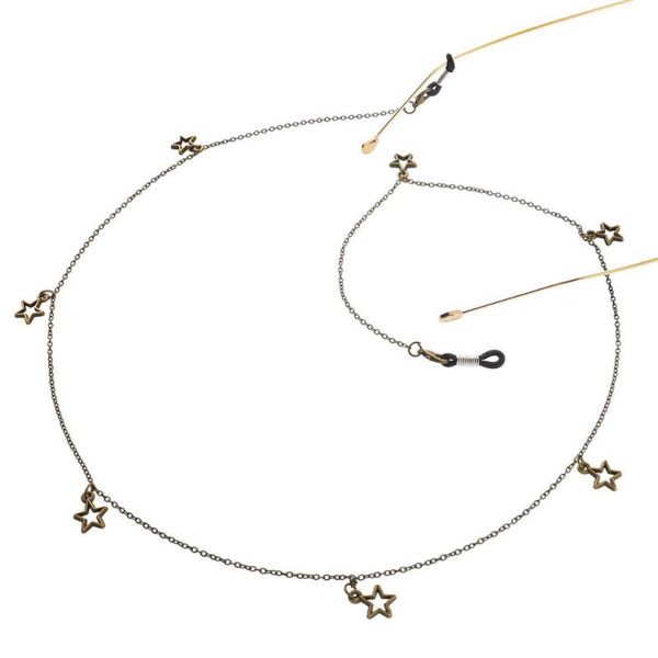 

fashion womens sunglasses rope eyeglass chains stars reading glasses chain eyewears cord holder neck strap, Silver