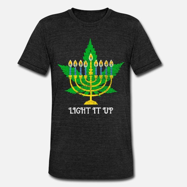 

light it up hanukkah jewish festival gift t shirt men designing short sleeve round neck clothing anti-wrinkle basic spring vintage shirt
