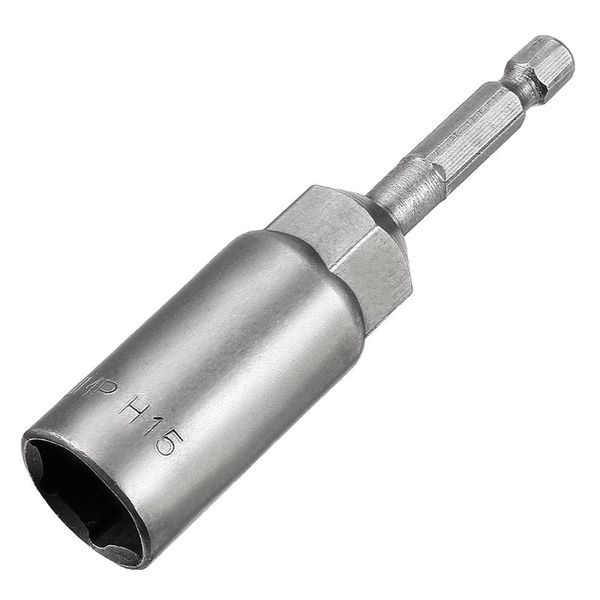 

uxcell 1/4" quick change shank 15mm hex nut driver, 3" length