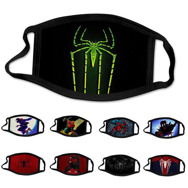 

Cotton Face Mask Reusable Washable Kids Adult 2020 Face Mask Print Super Hero Spider Man Anti PM2.5 Haze Dustproof Protective Mask