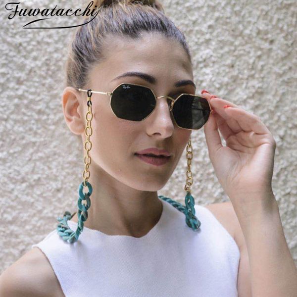 

ttlife женщины солнцезащитные очки цепи reading glasses висит шеи цепи bohemia акриловые металлические очки очки ремень длинные, Silver