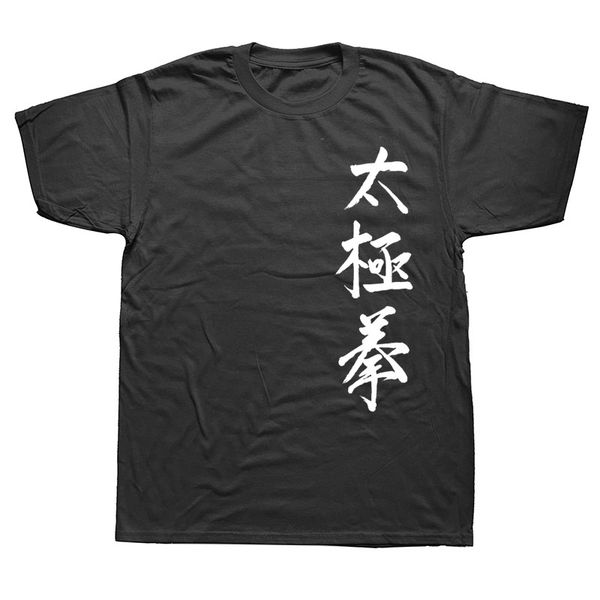 

funny tai chi graphic t-shirt mens summer style fashion short sleeves oversized streetwear t shirts, White;black