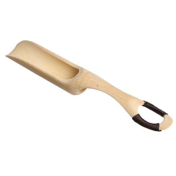 

bamboo chinese kongfu long handle coffee winding rope natural tea spoon handmade