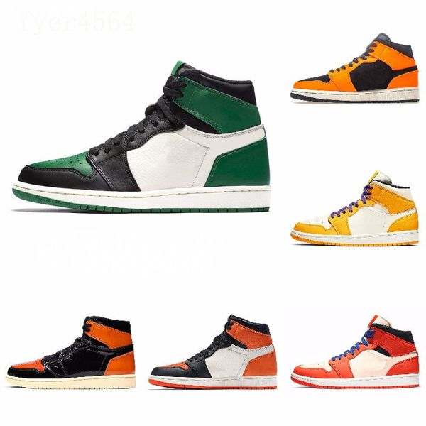 

new 1s high 3 shattered og bred toe banned game royal shoes men 1s shadow sneakers with box j#08-190