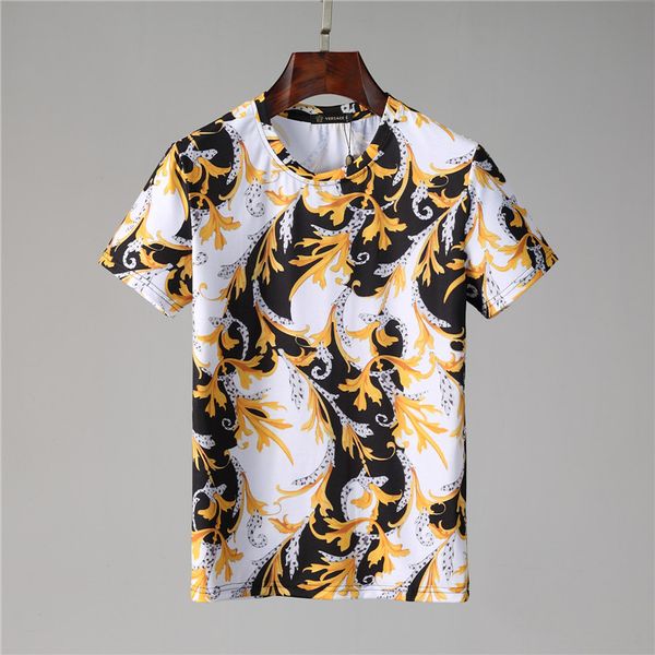 

wholesale european fashion men's designer t-shirt black and white men's casual round neck short sleeve, White;black