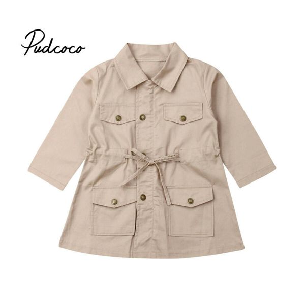 

pudcoco 2020 new fashion formal toddler kid baby girl coat pocket autumn and winter warm jacket outdoor children girl clothes, Blue;gray