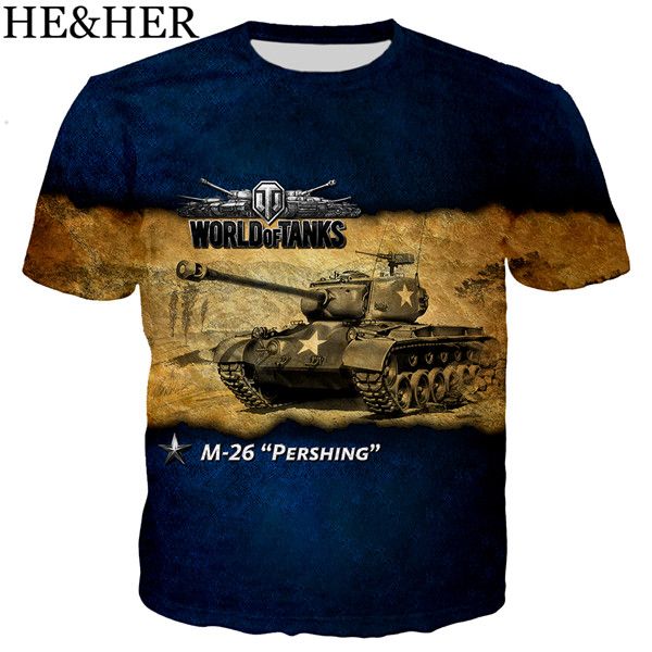 

game world of tanks anime 3d print shirts anime funny graphic men clothing