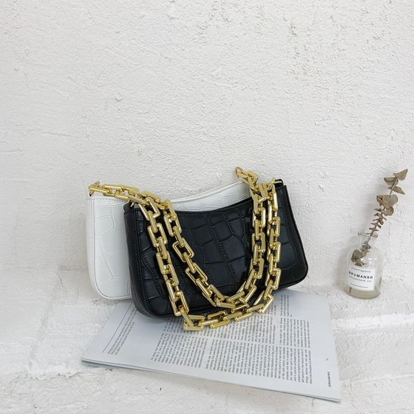 

niche design bags 2020 new trendy fashion high-end women's shoulder bag texture chain portable underarm bags sublimation blanks