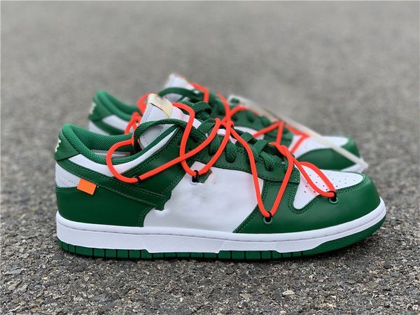 

2020 new off authentic dunk pack sb low university gold red pine green white men women skateboard shoes sports sneakers with box