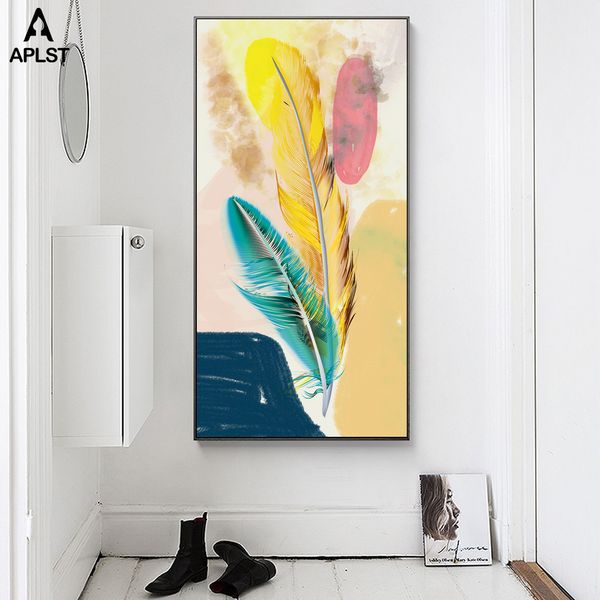 

canvas prints animal colorful feathers wall mural posters modern picture for bedroom decoration large wall art painting decals